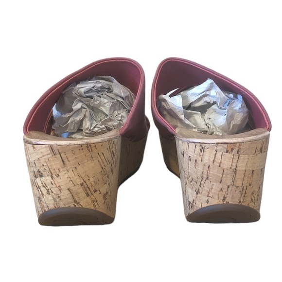 CHOCOLAT BLU Morgan Wedge Sandals Women's Size 7.5 Triple Band Leather Platform - Picture 3 of 10